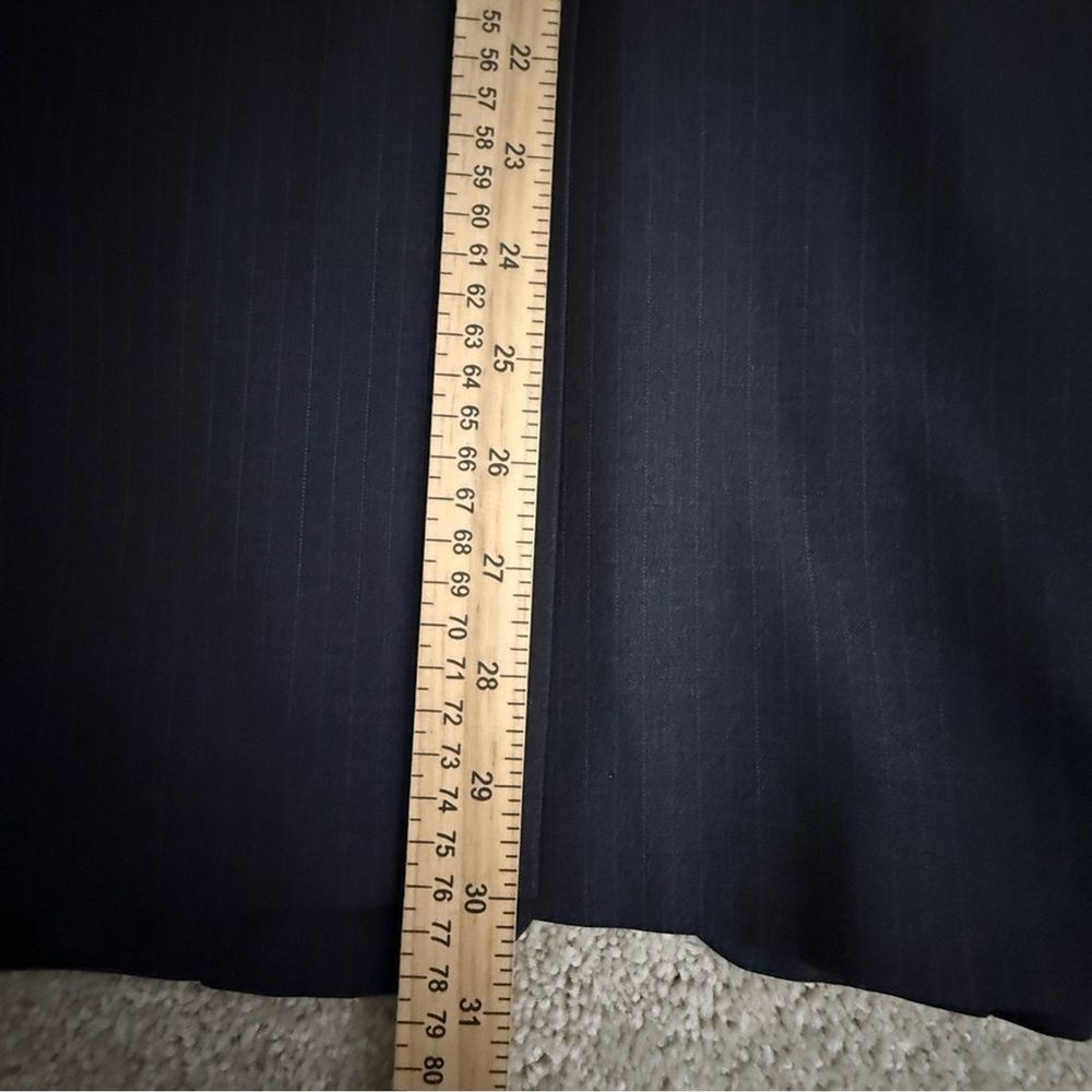 Tasso Elba Sport Coat Blazer 40R‎ Charcoal Gray Wool Pin Stripe - Picture 14 of 14